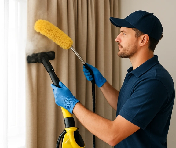 Trusted blind cleaning technician Matty Curtain Cleaning seddon-vic QLD