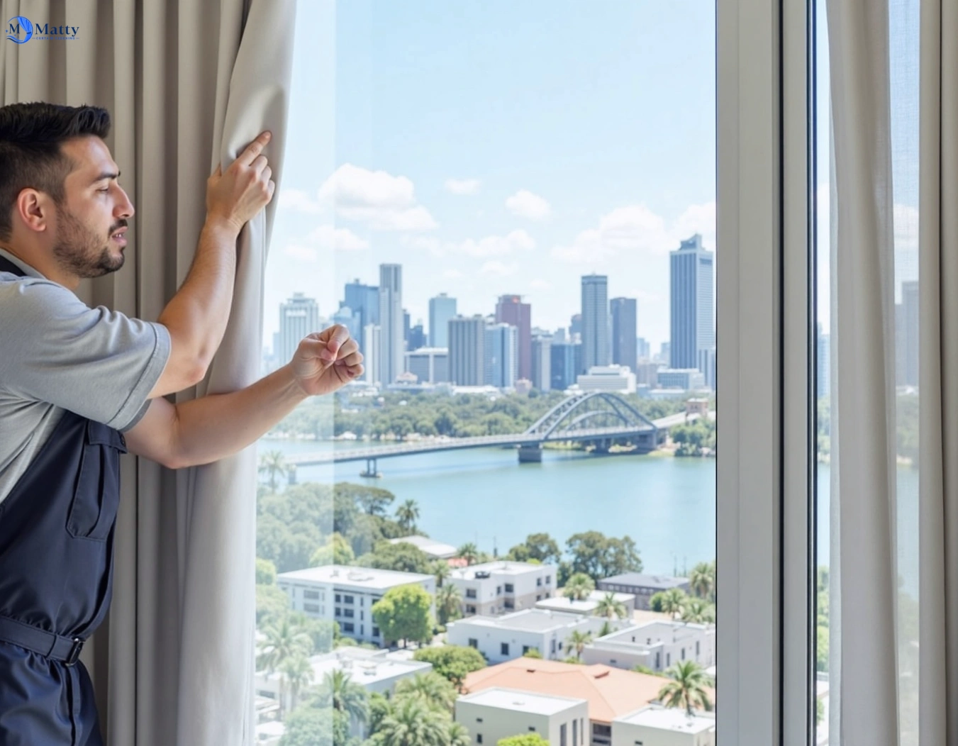 Professional curtain steam cleaning service seddon-vic QLD by Matty Curtain Cleaning